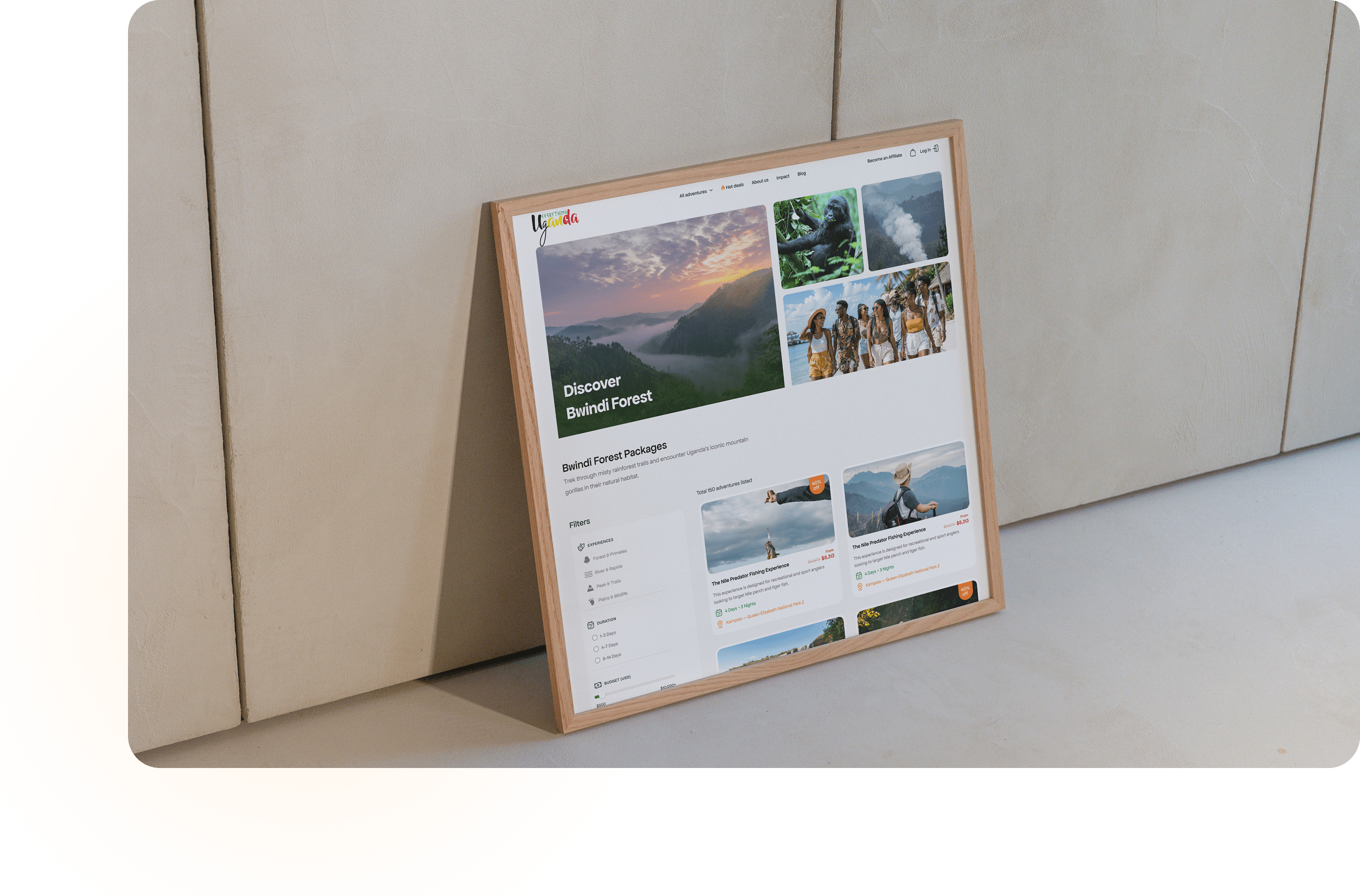 Everything Uganda — Destinations Experience UI